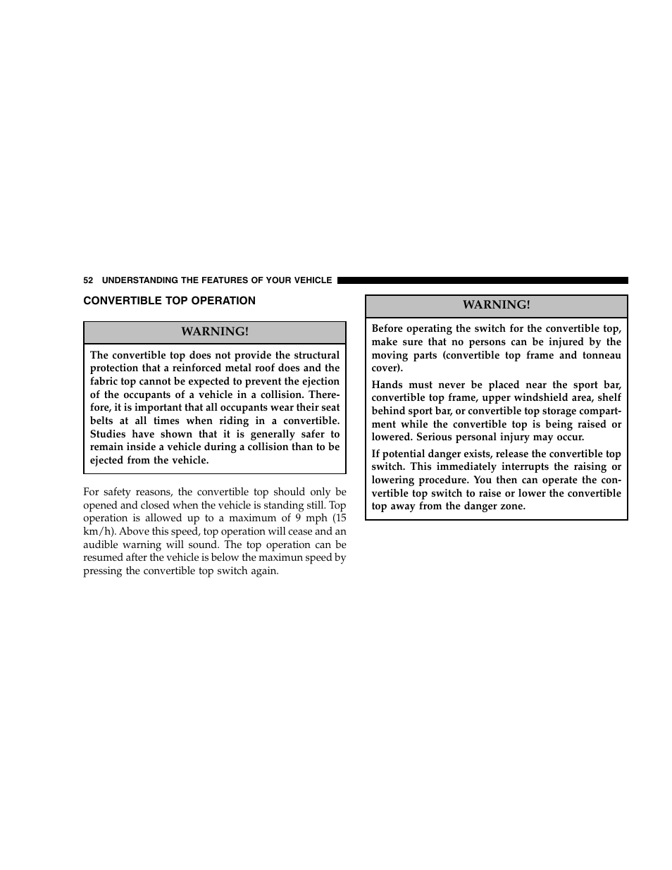 Chrysler 2005 Crossfire User Manual | Page 52 / 288