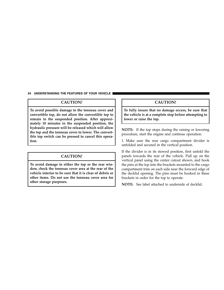 Chrysler 2005 Crossfire User Manual | Page 54 / 288