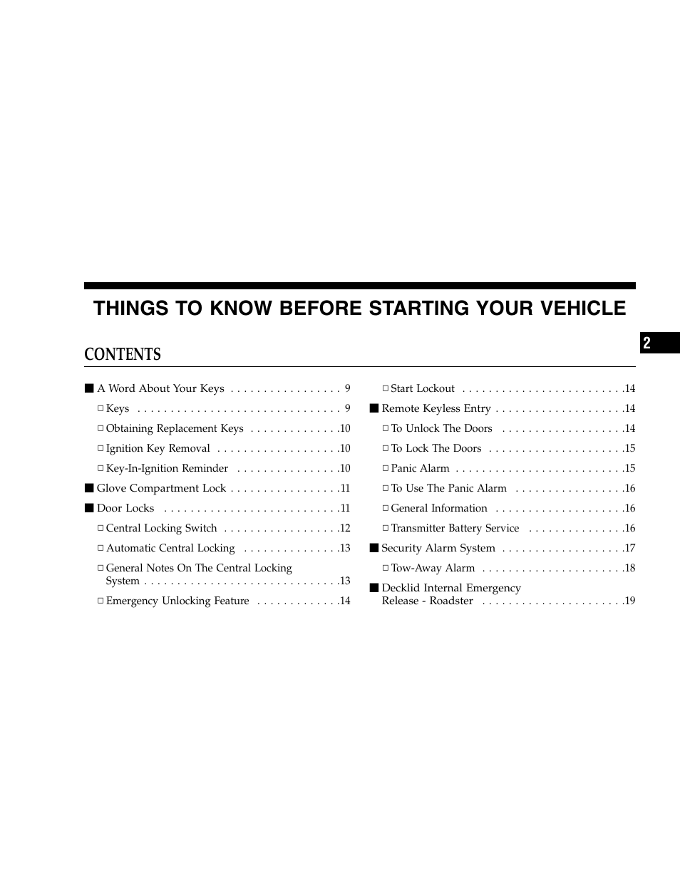 Chrysler 2005 Crossfire User Manual | Page 7 / 288