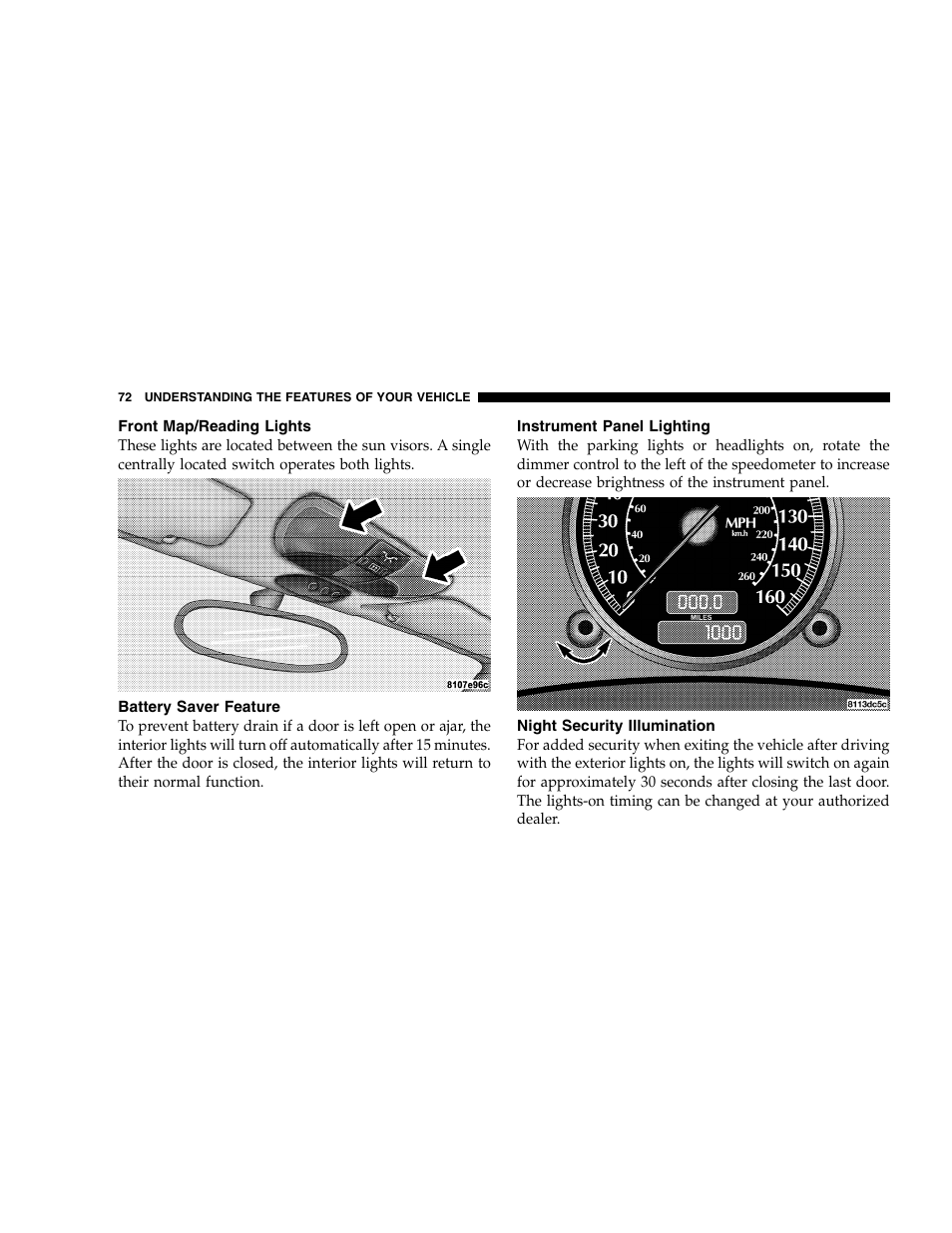 Chrysler 2005 Crossfire User Manual | Page 72 / 288