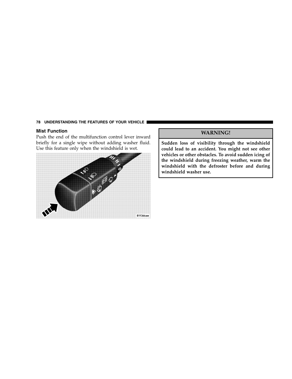 Chrysler 2005 Crossfire User Manual | Page 78 / 288