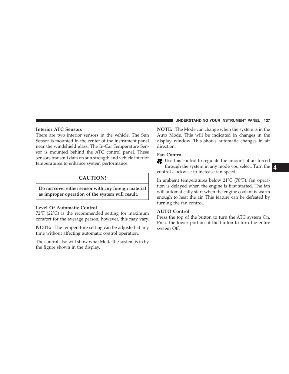 Chrysler 2005 Sebring Sedan User Manual | Page 127 / 291