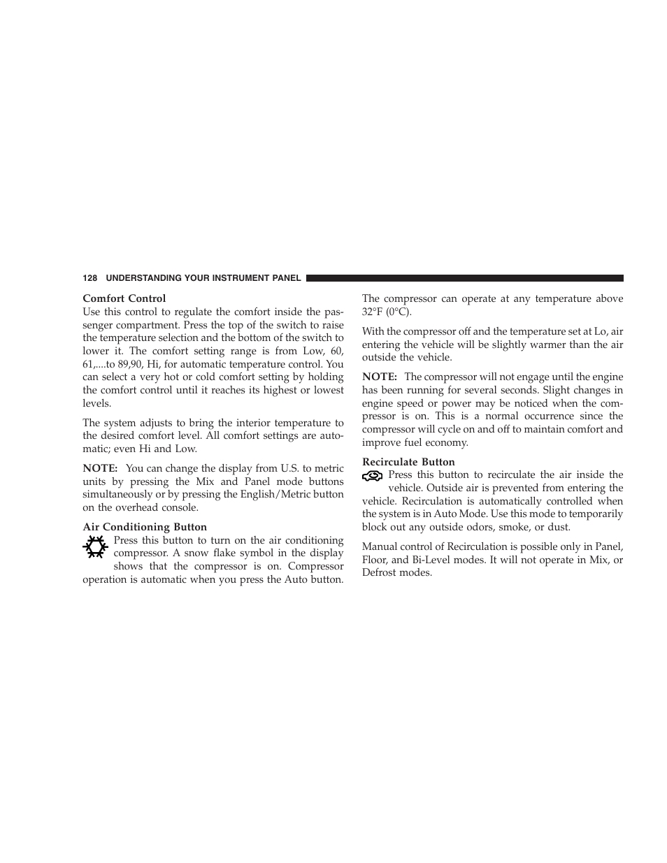 Chrysler 2005 Sebring Sedan User Manual | Page 128 / 291