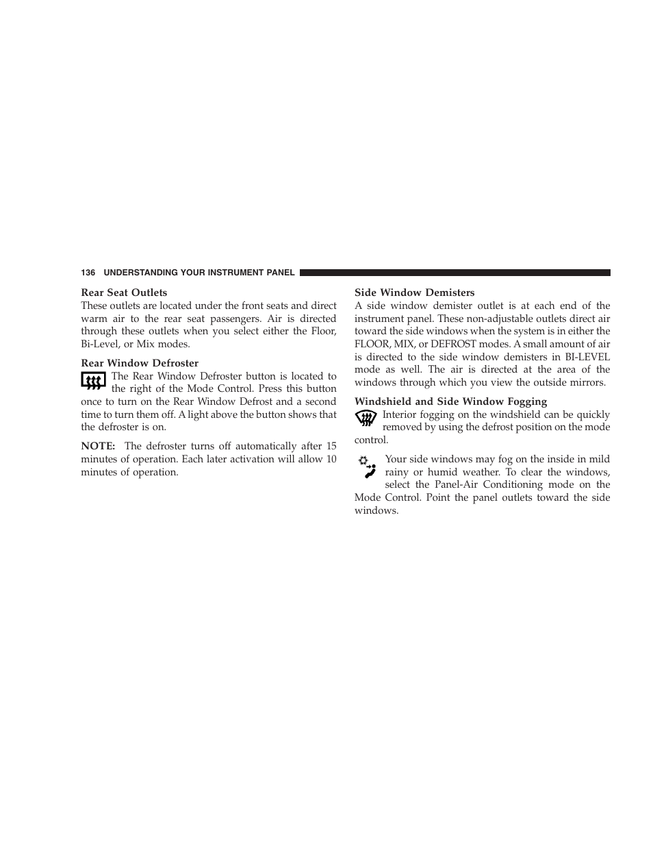 Chrysler 2005 Sebring Sedan User Manual | Page 136 / 291