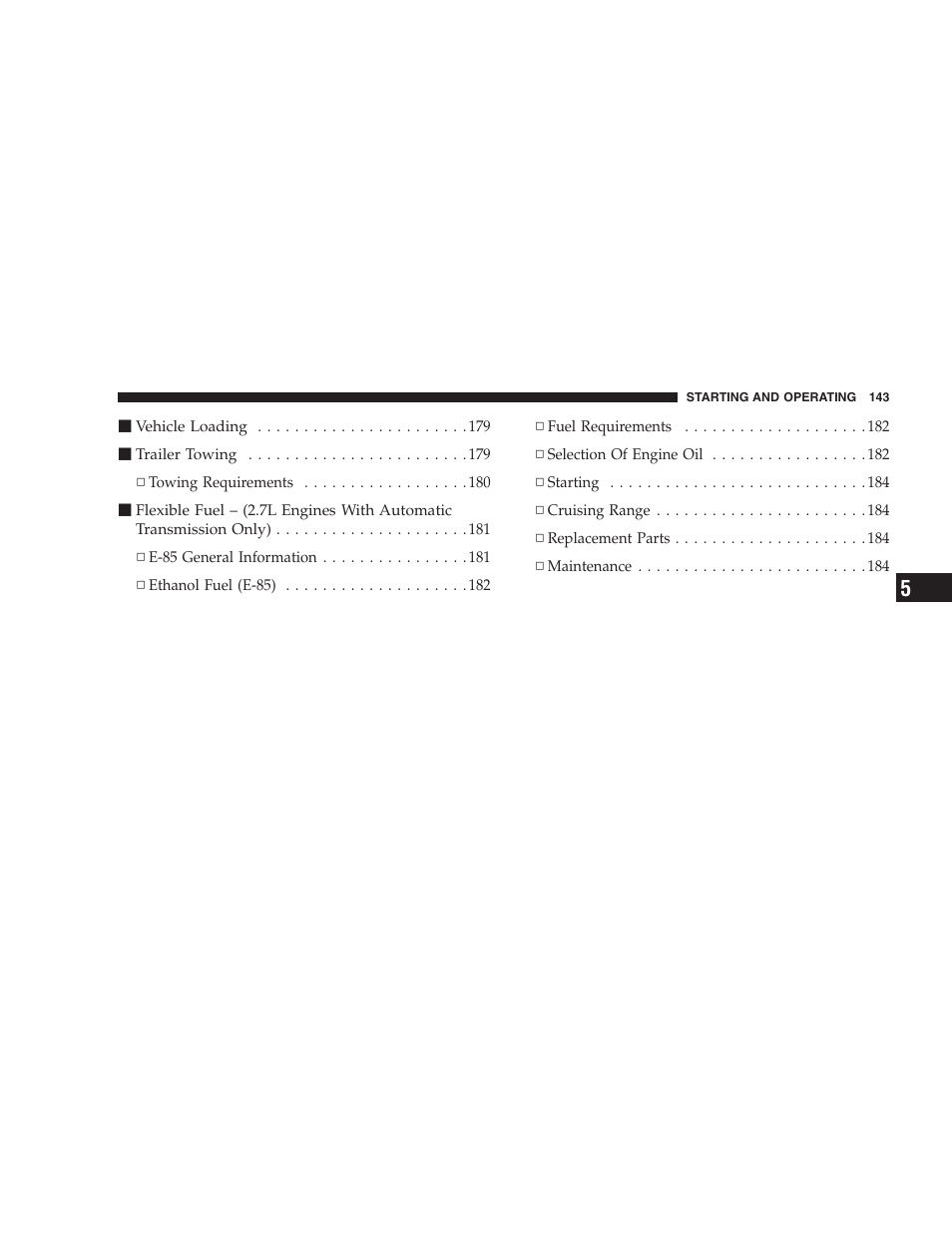 Chrysler 2005 Sebring Sedan User Manual | Page 143 / 291