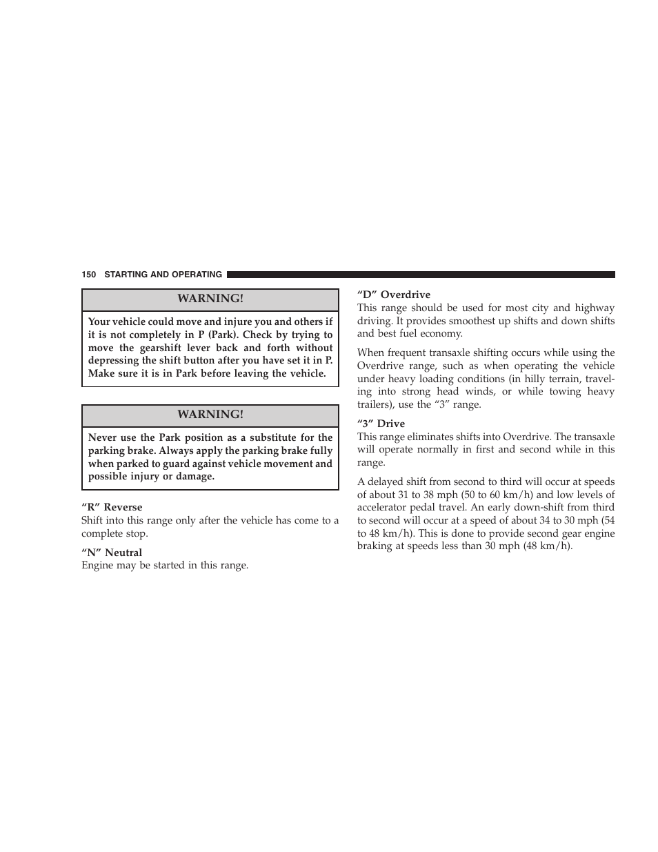 Chrysler 2005 Sebring Sedan User Manual | Page 150 / 291