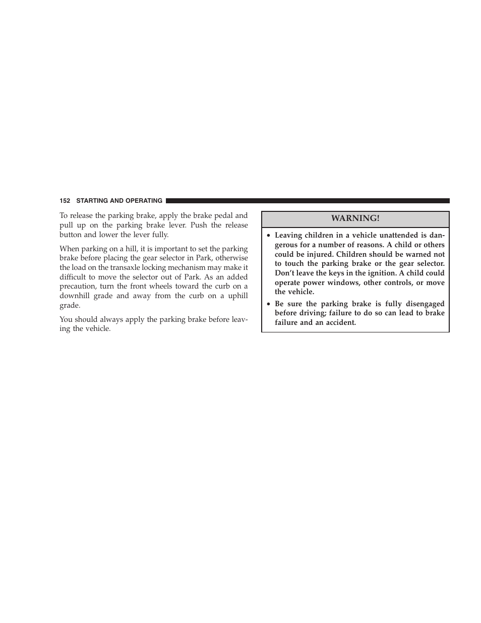 Chrysler 2005 Sebring Sedan User Manual | Page 152 / 291