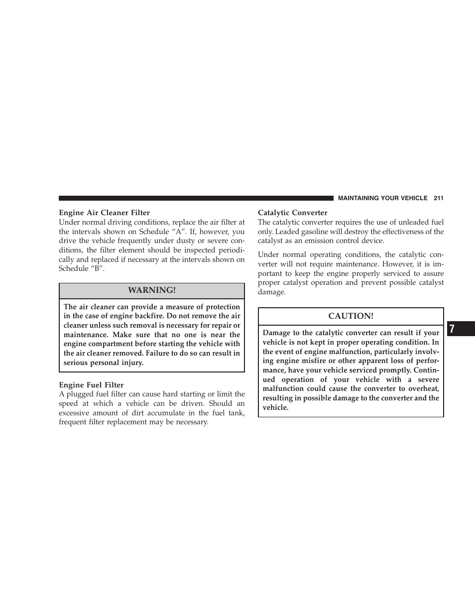 Chrysler 2005 Sebring Sedan User Manual | Page 211 / 291