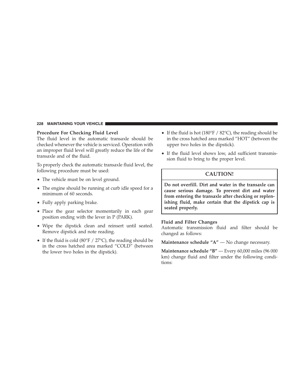 Chrysler 2005 Sebring Sedan User Manual | Page 228 / 291