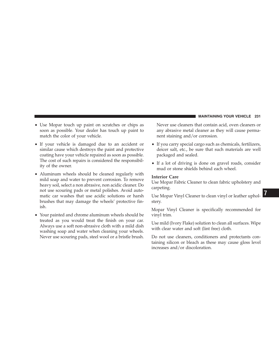 Chrysler 2005 Sebring Sedan User Manual | Page 231 / 291