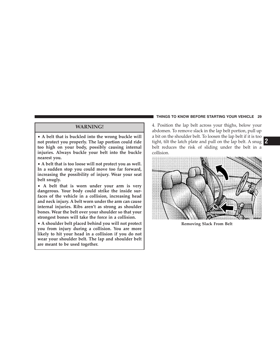 Chrysler 2005 Sebring Sedan User Manual | Page 29 / 291