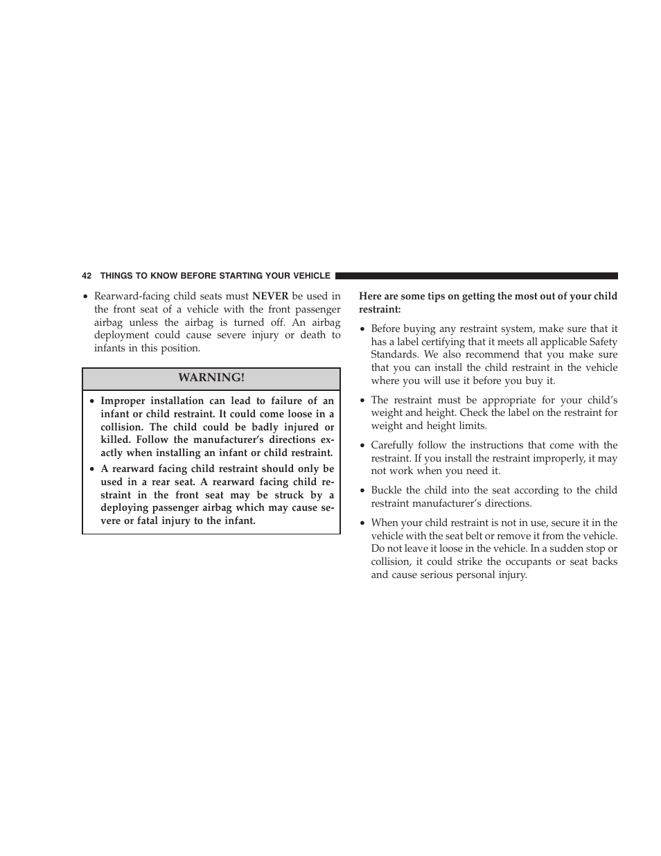 Chrysler 2005 Sebring Sedan User Manual | Page 42 / 291