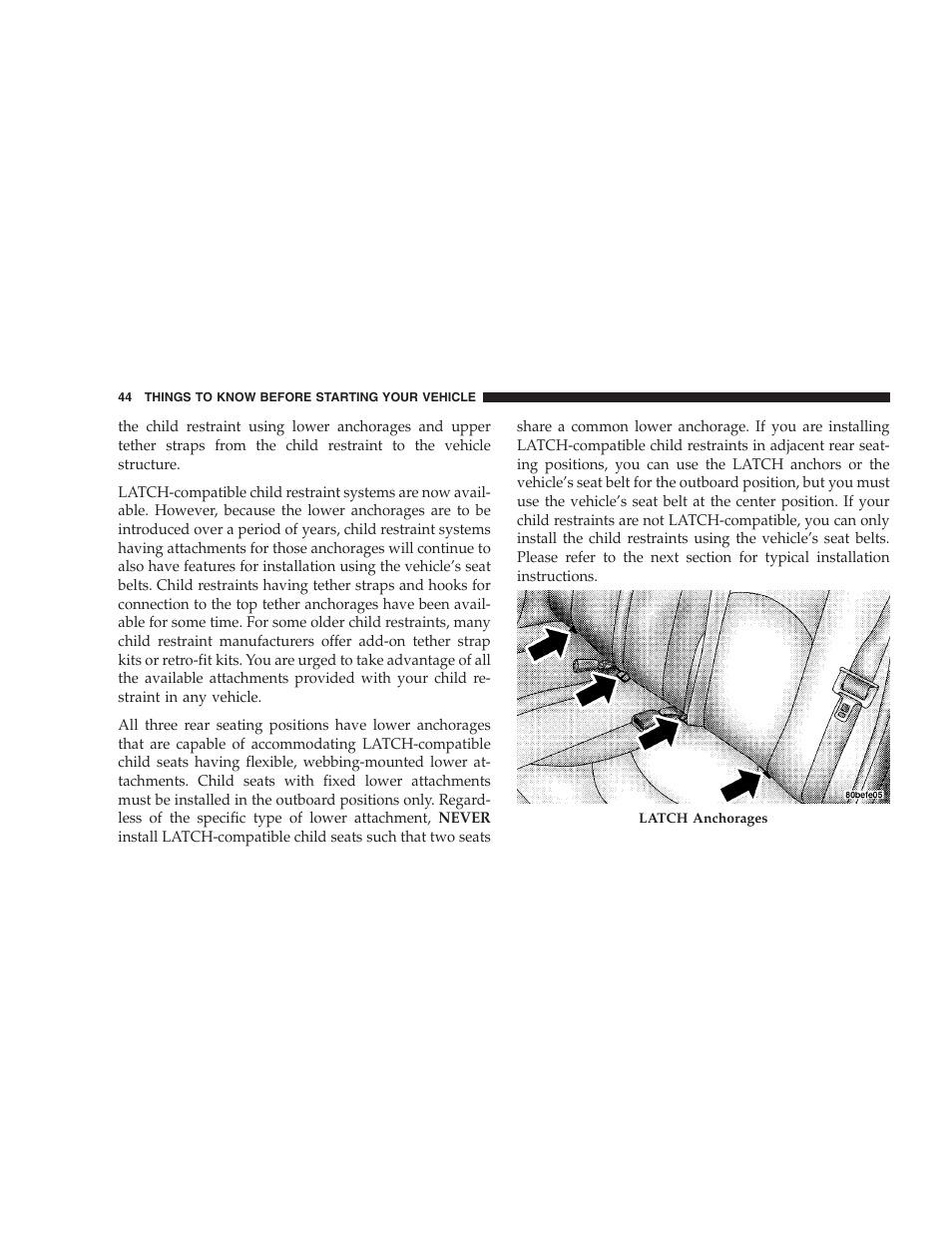 Chrysler 2005 Sebring Sedan User Manual | Page 44 / 291