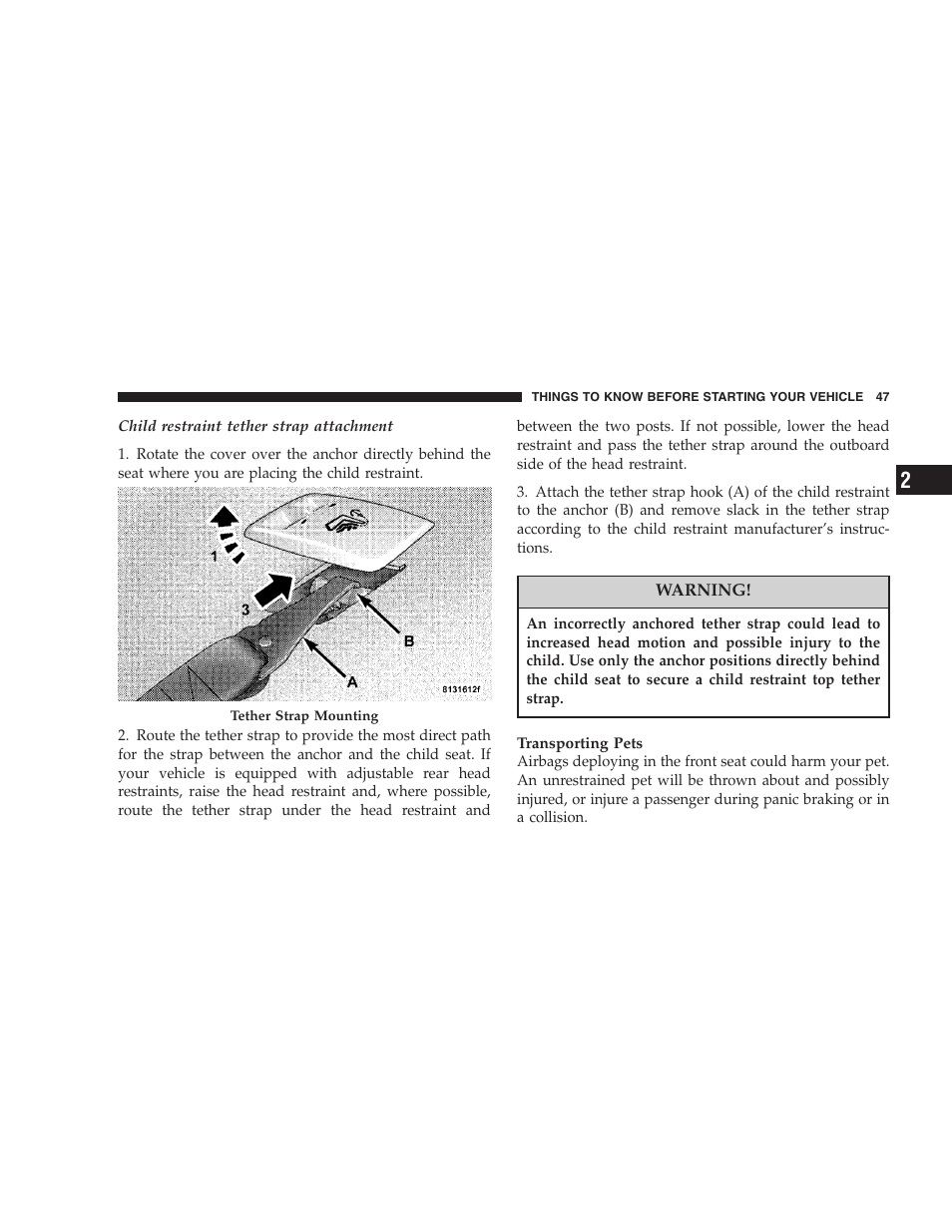 Chrysler 2005 Sebring Sedan User Manual | Page 47 / 291