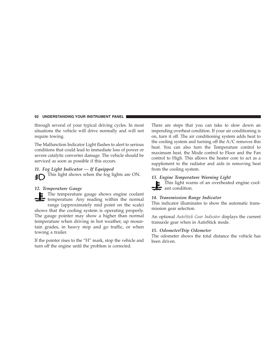 Chrysler 2005 Sebring Sedan User Manual | Page 92 / 291