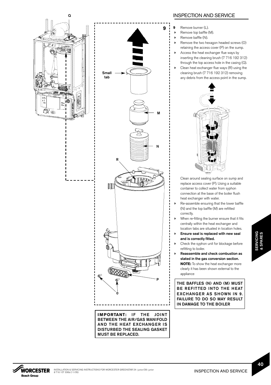 Inspection and service 9 | Bosch GREENSTAR 24i junior User Manual | Page 41 / 62