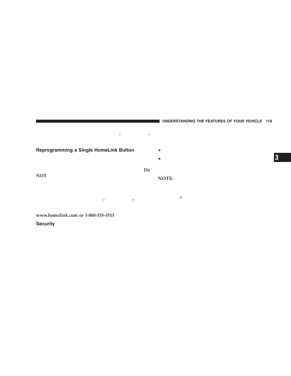 Reprogramming a single homelink button, Security | Chrysler 2006 300 SRT User Manual | Page 119 / 320
