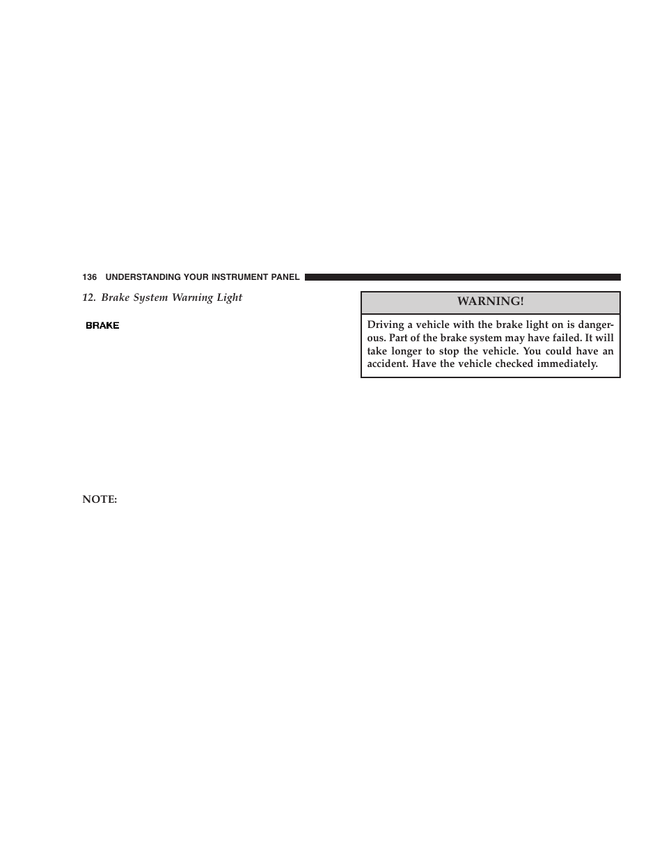 Chrysler 2006 300 SRT User Manual | Page 136 / 320