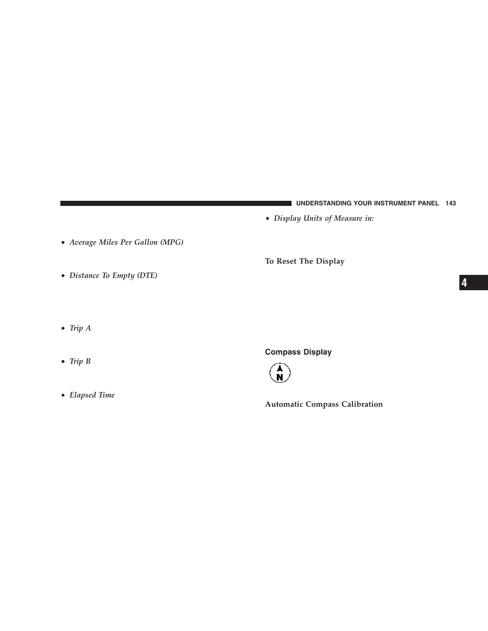 Compass display | Chrysler 2006 300 SRT User Manual | Page 143 / 320