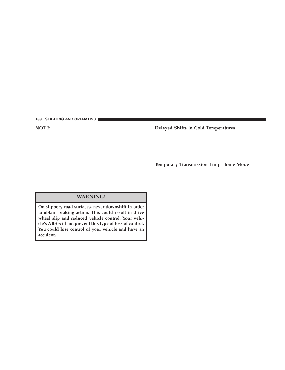 Chrysler 2006 300 SRT User Manual | Page 188 / 320