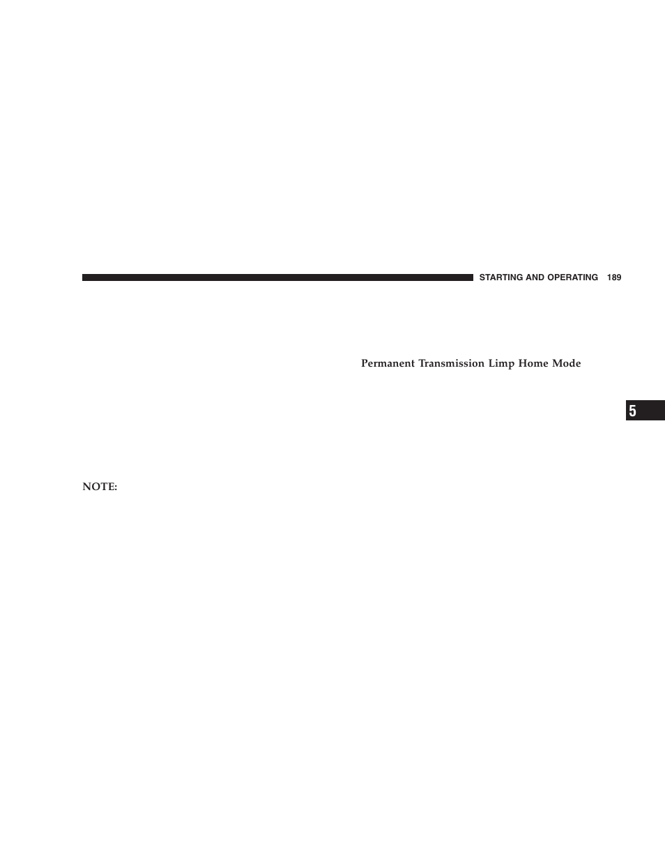 Chrysler 2006 300 SRT User Manual | Page 189 / 320