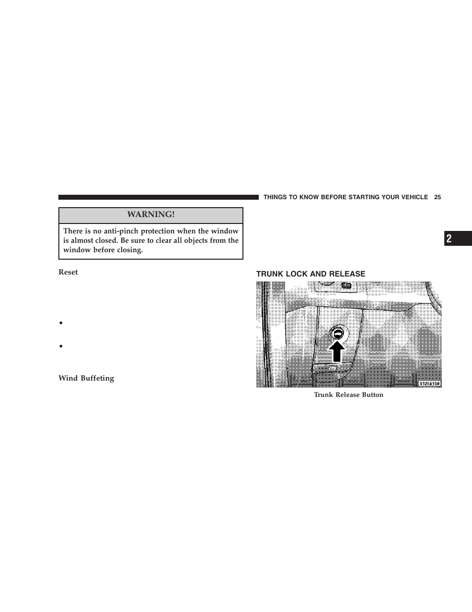 Trunk lock and release | Chrysler 2006 300 SRT User Manual | Page 25 / 320