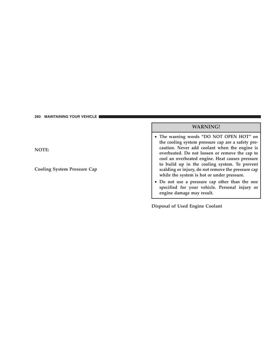 Chrysler 2006 300 SRT User Manual | Page 260 / 320