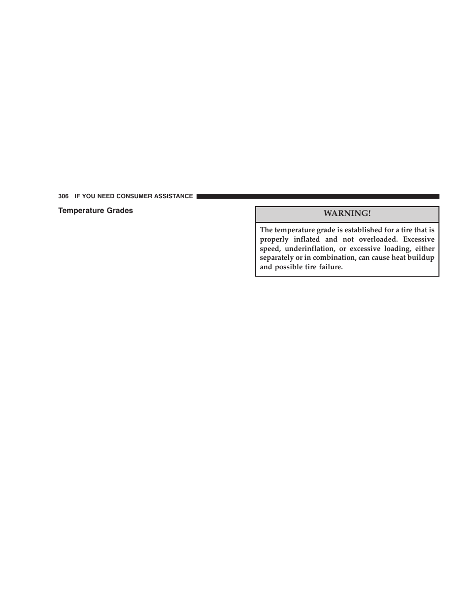 Temperature grades | Chrysler 2006 300 SRT User Manual | Page 306 / 320