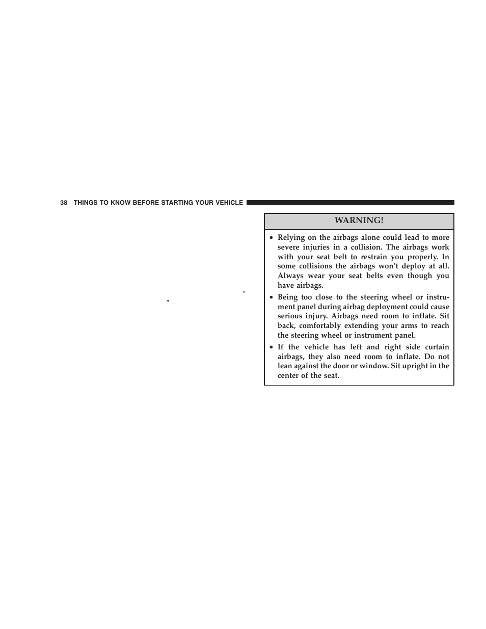Chrysler 2006 300 SRT User Manual | Page 38 / 320