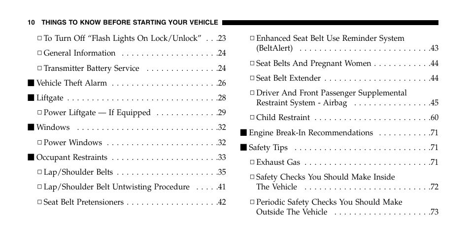 Chrysler 2006 Pacifica User Manual | Page 10 / 440