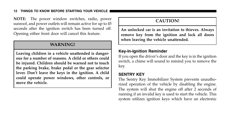 Chrysler 2006 Pacifica User Manual | Page 12 / 440
