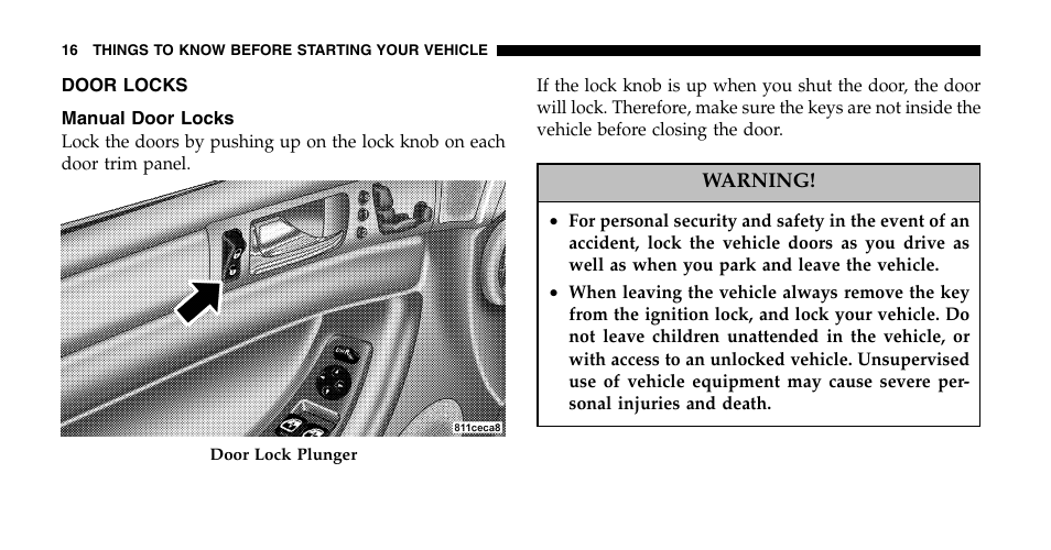 Chrysler 2006 Pacifica User Manual | Page 16 / 440