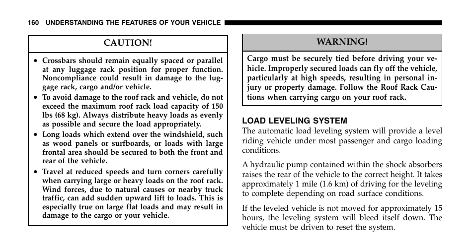 Chrysler 2006 Pacifica User Manual | Page 160 / 440