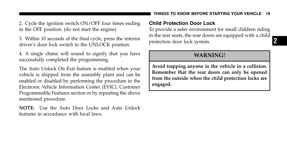 Chrysler 2006 Pacifica User Manual | Page 19 / 440