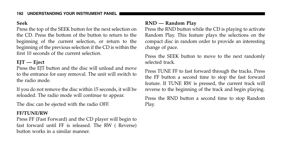 Chrysler 2006 Pacifica User Manual | Page 192 / 440