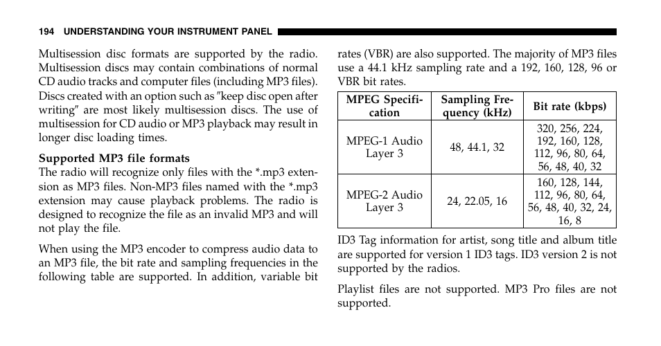 Chrysler 2006 Pacifica User Manual | Page 194 / 440