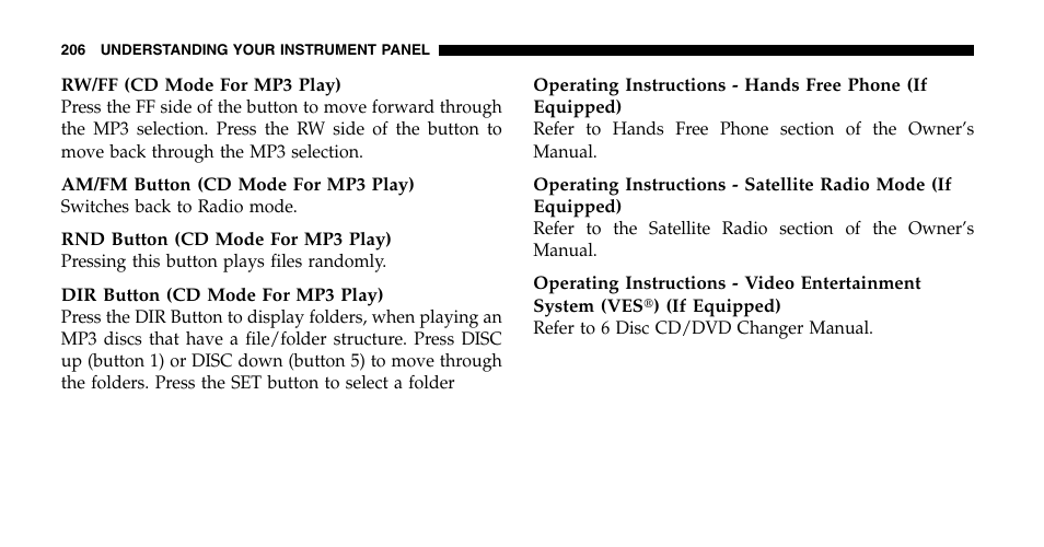 Chrysler 2006 Pacifica User Manual | Page 206 / 440