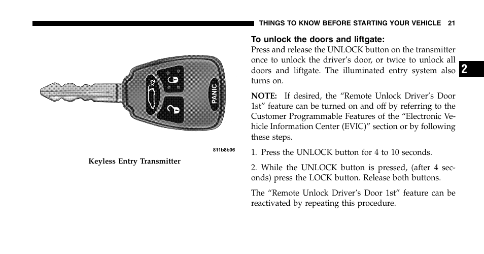Chrysler 2006 Pacifica User Manual | Page 21 / 440