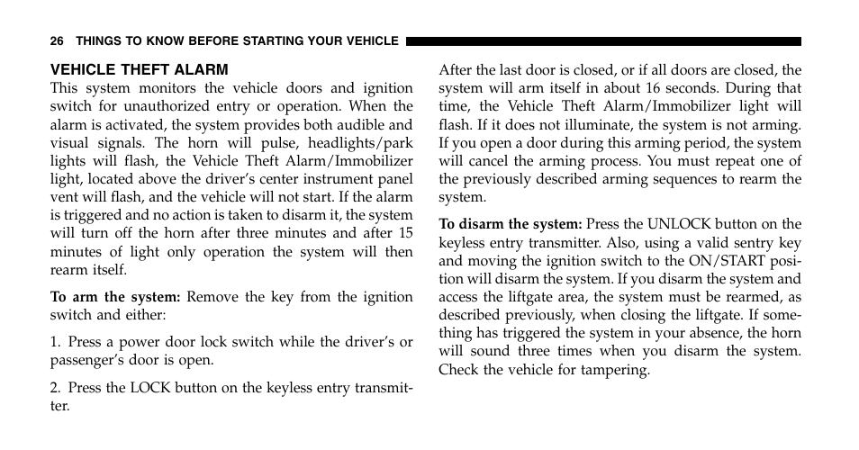 Chrysler 2006 Pacifica User Manual | Page 26 / 440