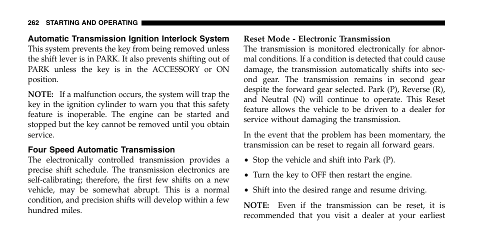 Chrysler 2006 Pacifica User Manual | Page 262 / 440