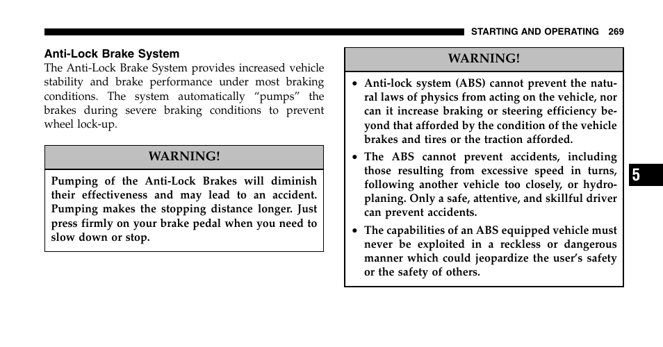 Chrysler 2006 Pacifica User Manual | Page 269 / 440