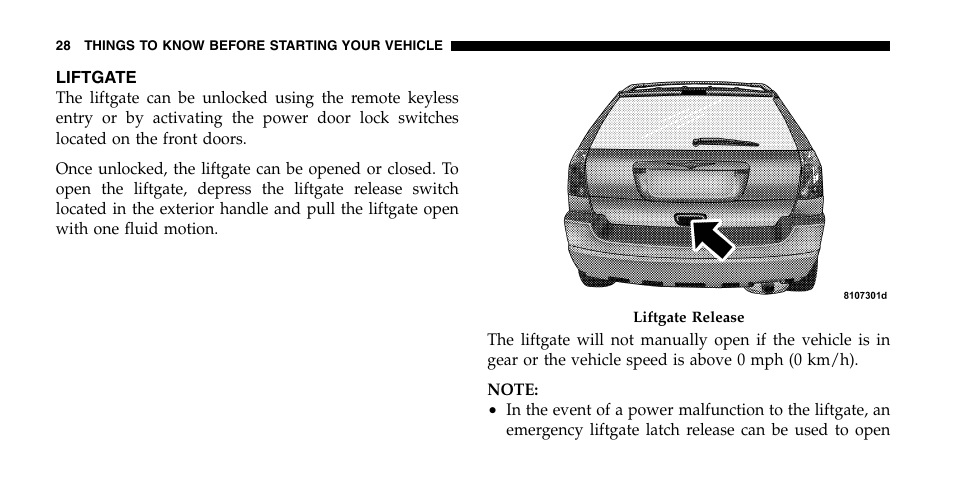 Chrysler 2006 Pacifica User Manual | Page 28 / 440
