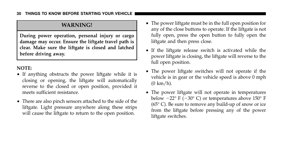 Chrysler 2006 Pacifica User Manual | Page 30 / 440