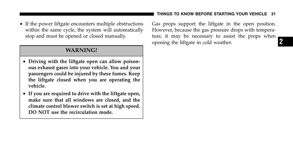 Chrysler 2006 Pacifica User Manual | Page 31 / 440