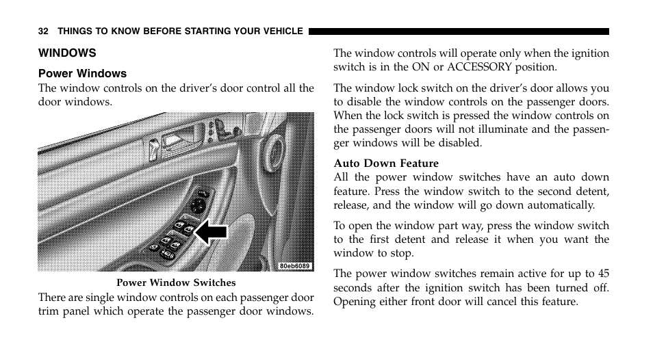 Chrysler 2006 Pacifica User Manual | Page 32 / 440