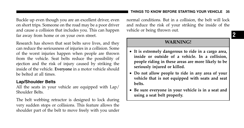Chrysler 2006 Pacifica User Manual | Page 35 / 440