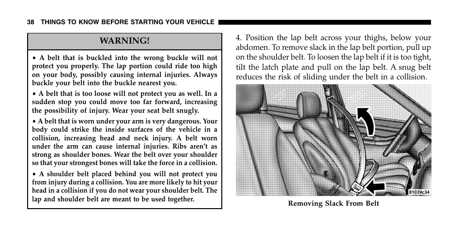 Chrysler 2006 Pacifica User Manual | Page 38 / 440