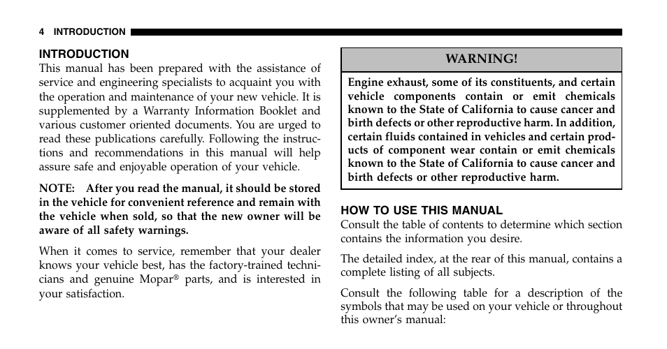Chrysler 2006 Pacifica User Manual | Page 4 / 440