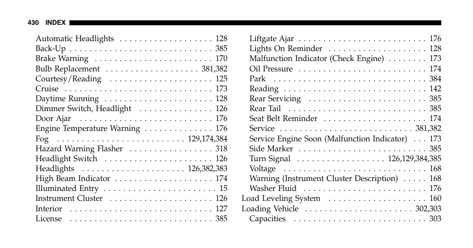 Chrysler 2006 Pacifica User Manual | Page 430 / 440