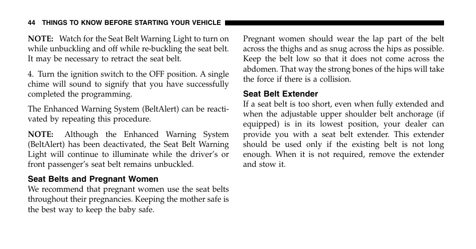 Chrysler 2006 Pacifica User Manual | Page 44 / 440